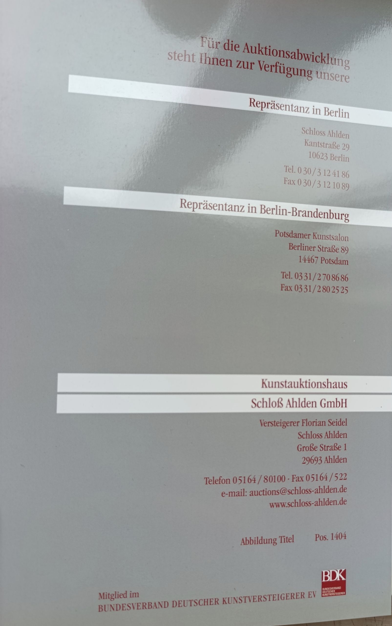 Kunstauktionshaus Schloss Ahlden Aunktion Nr. 137 — изображение 3