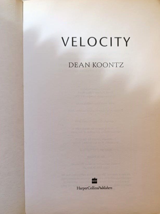 Velocity (Скорость (книга на английском языке)) — изображение 2