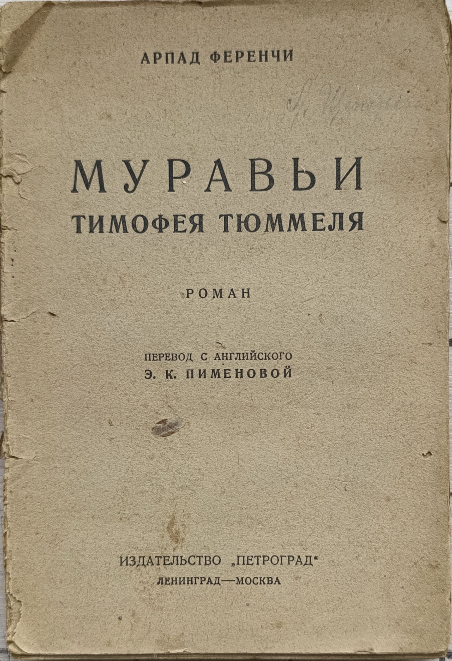 Муравьи Тимофея Тюммеля